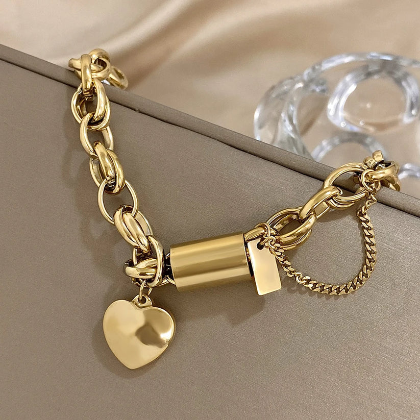 Gefestigtes Massives Armband | Gold