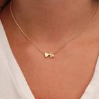 Elegante Gold Herz Initialen Halskette