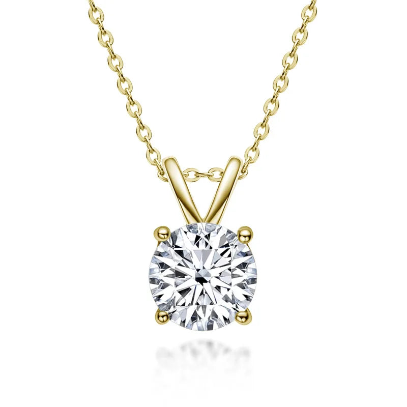 Exklusive Sterlingsilber Moissanite Diamant Halskette