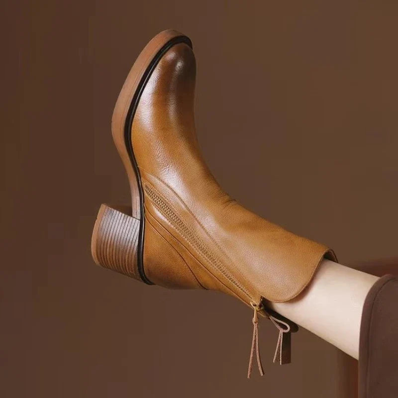 Stiefeletten Damen mit Reißverschluss und Absatz