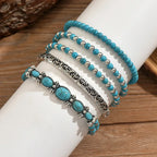 Bohème Türkis Perlenarmband Set