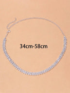 Elegante Strass Kragen Halskette