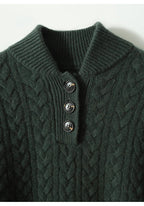 Strickpullover Damen mit Knopfleiste