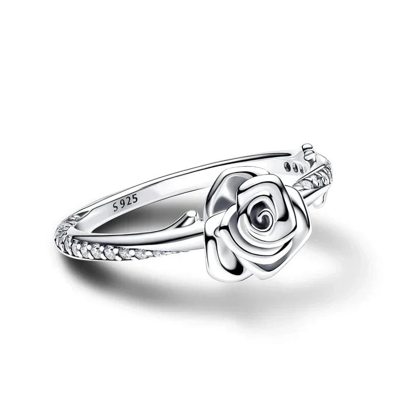 Vintage Sterling Silber Rosenblütenring