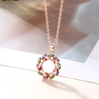 Glänzende Regenbogen Charm Halskette