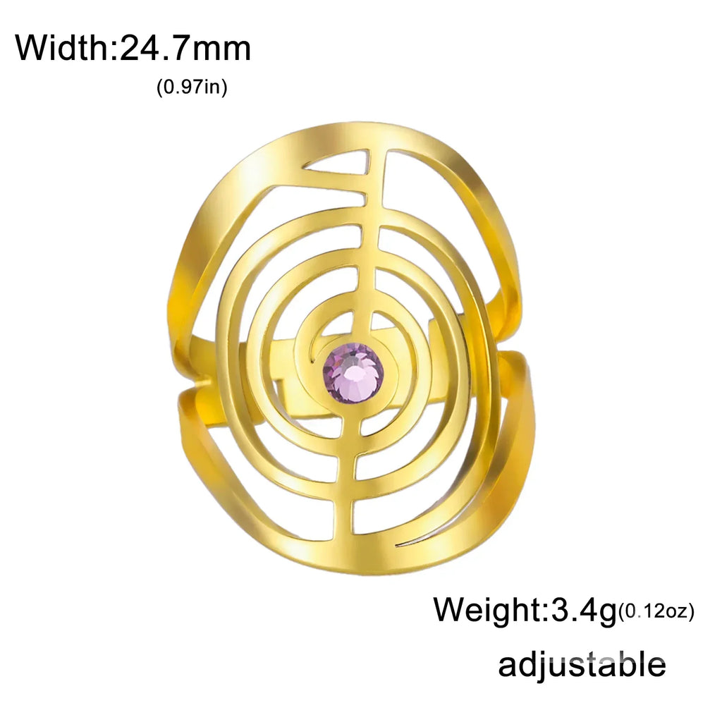 Spiralförmiger Edelstein Ring