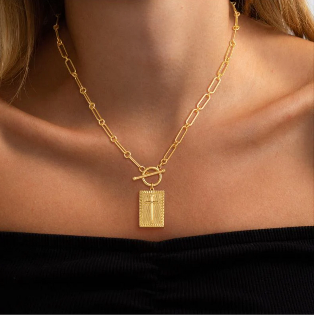 Einzigartige Elegante Kreuz Halskette