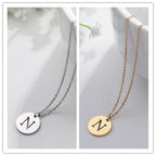 Elegante Goldbuchstaben Anhänger Halskette