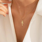 Goldener Ankh Anhänger Halskette