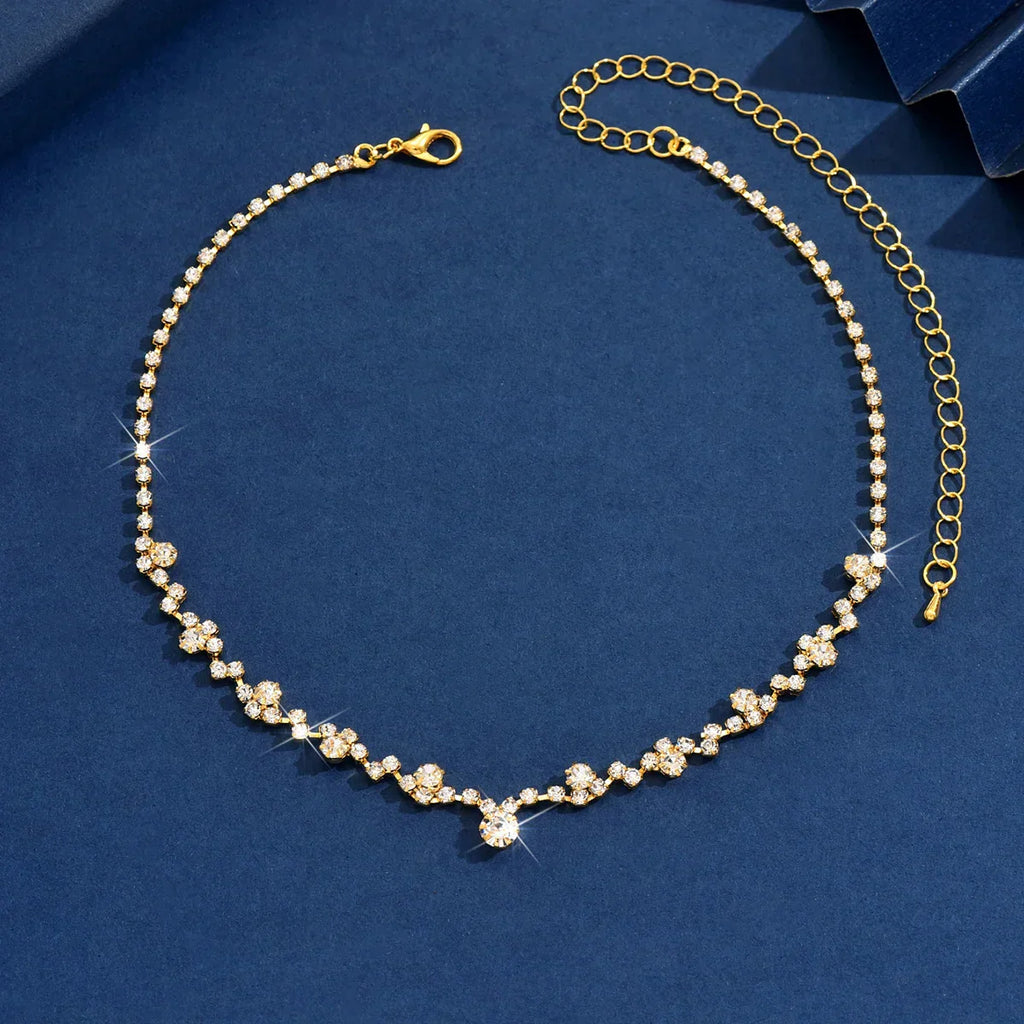Elegante Diamant Braut Halskette