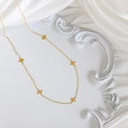 Goldene Stern Charm Halskette