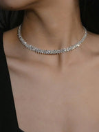 Elegante Strass Kragen Halskette