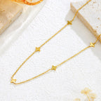 Goldene Stern Charm Halskette