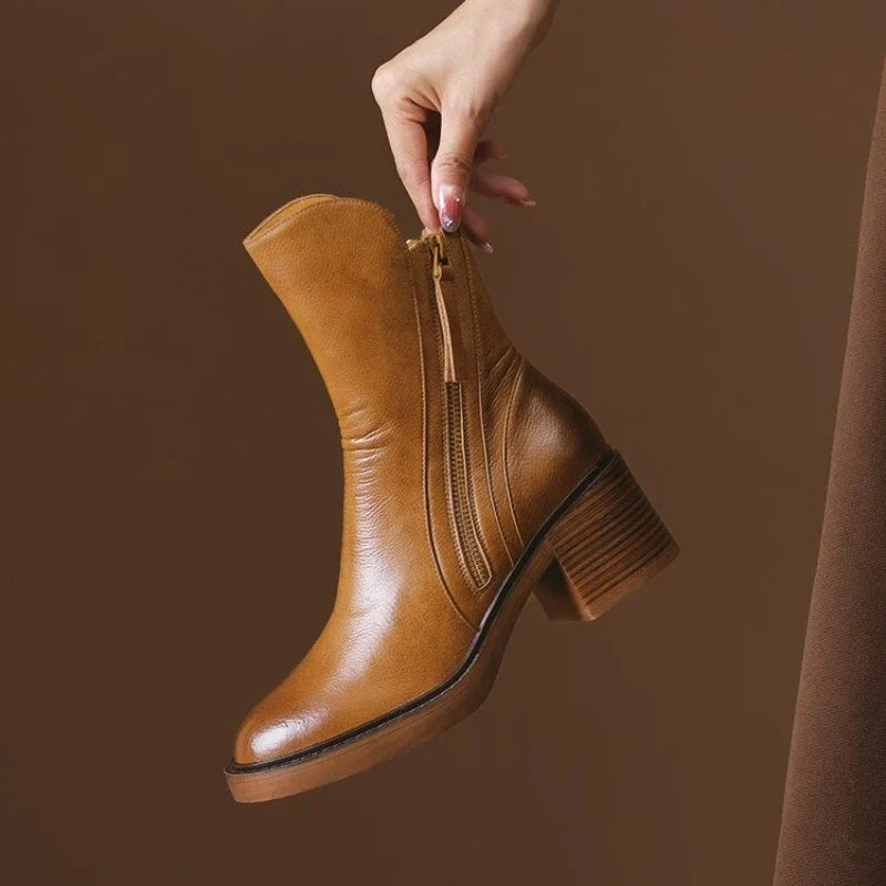 Stiefeletten Damen mit Reißverschluss und Absatz