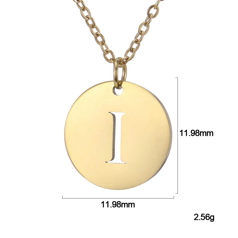 Elegante Goldbuchstaben Anhänger Halskette