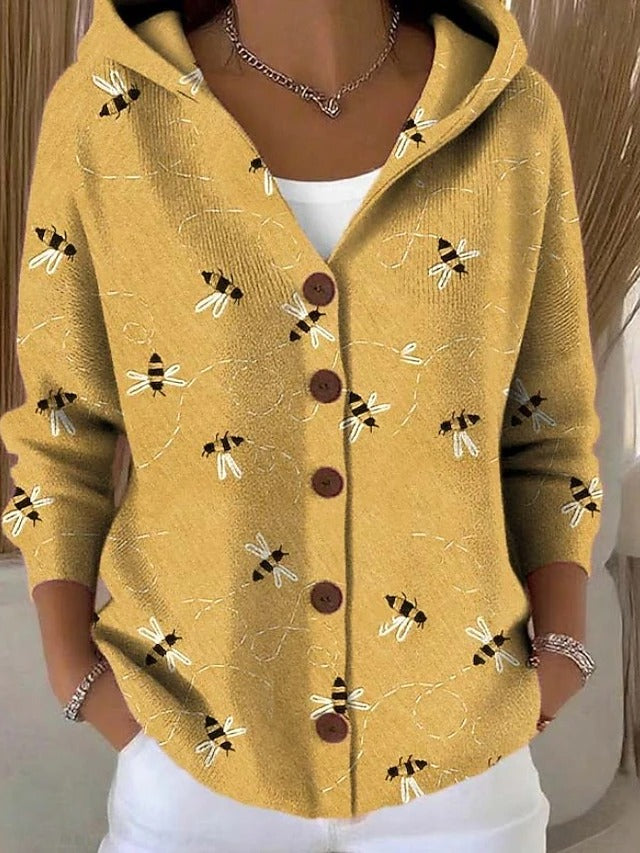 Sophia | Weiche Strickjacke Damen mit Kapuze