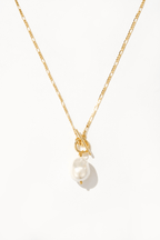 Elegante Goldene Perlen Halskette