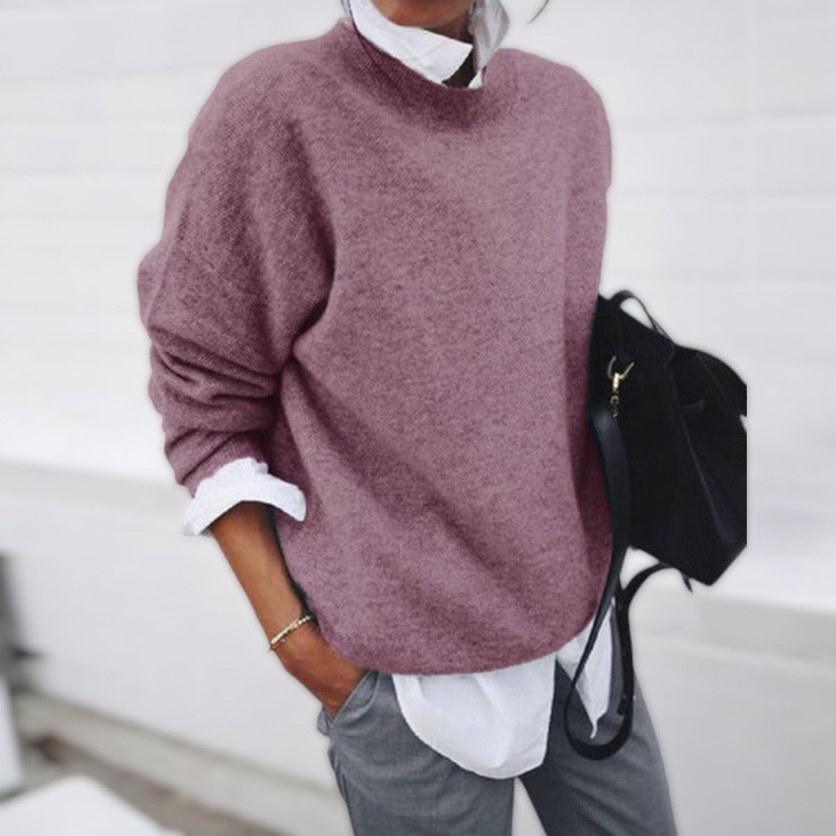 Weiter Pullover Damen aus Kaschmir