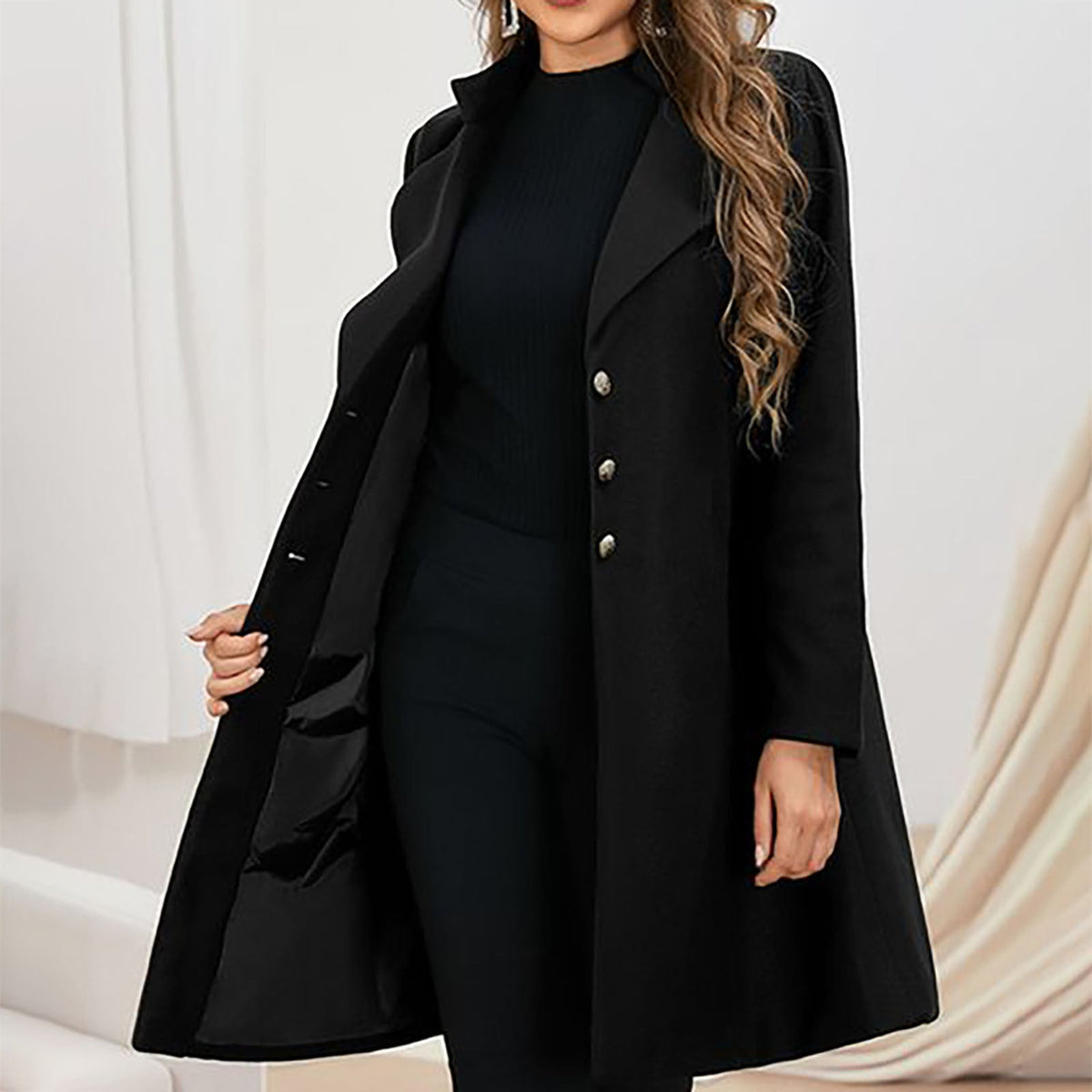 Hannah | Damen Wollmantel Lang