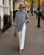 Juna | Damen Pullover Oversized mit Rundhals