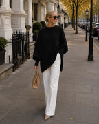 Juna | Damen Pullover Oversized mit Rundhals