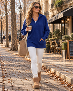 Maila | Damen Strickpullover mit Reißverschluss