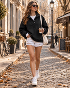 Liana | Damen Sweatshirt mit Stehkragen