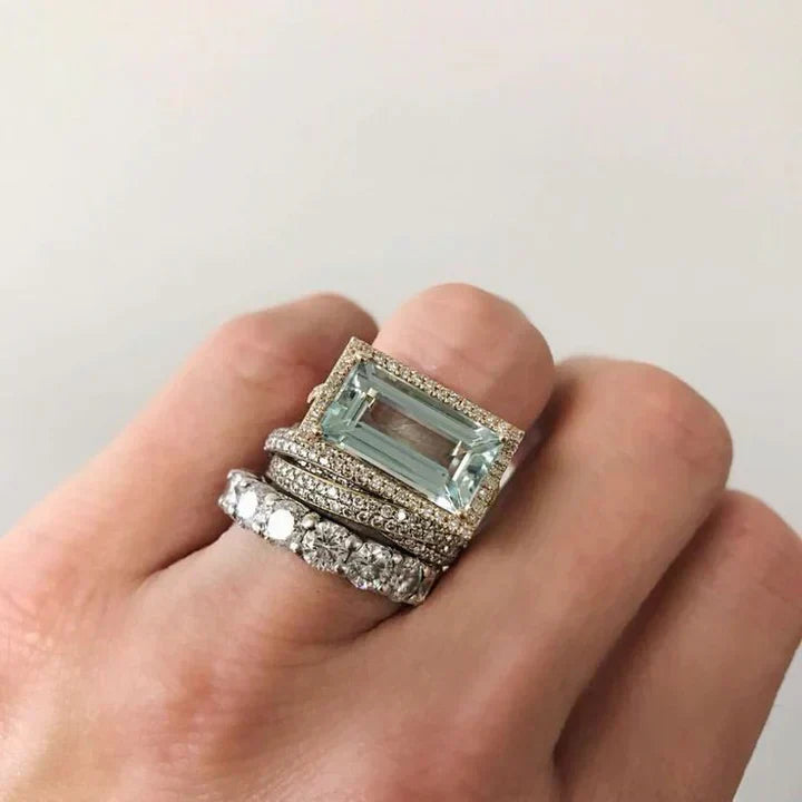 Elegantes Ozean Ring Set