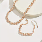 Elegantes Glas Strass Fischschwanz Set