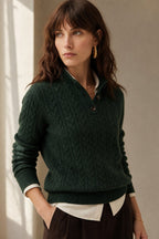 Strickpullover Damen mit Knopfleiste