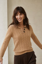 Strickpullover Damen mit Knopfleiste