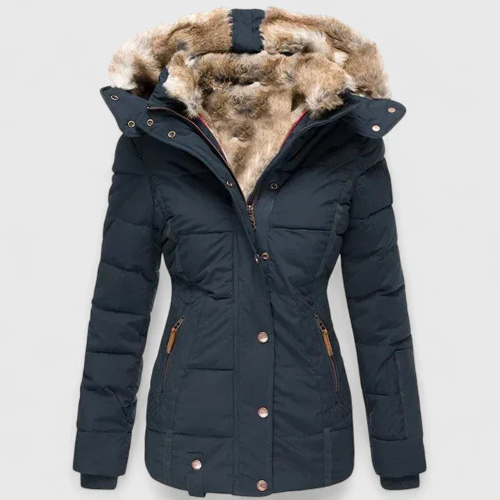 Veyzandra | Wintermantel Damen mit Kapuze