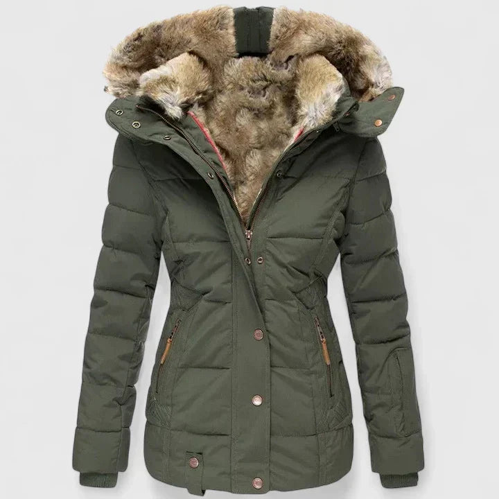Veyzandra | Wintermantel Damen mit Kapuze