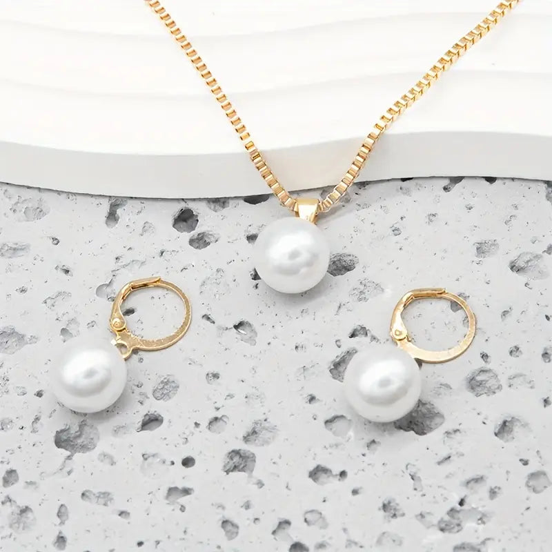 Goldene Grace Perlen Schmuckset