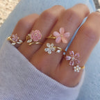 Legierter Strass Perlen Ring Set