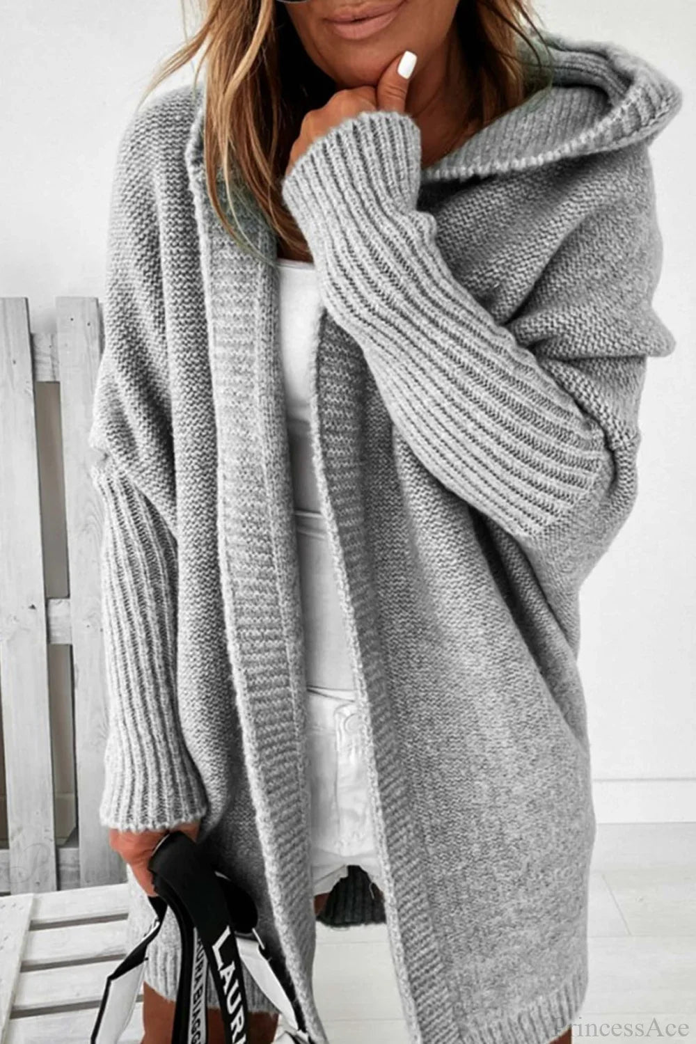 Weiche Strickjacke Damen mit Farbblock