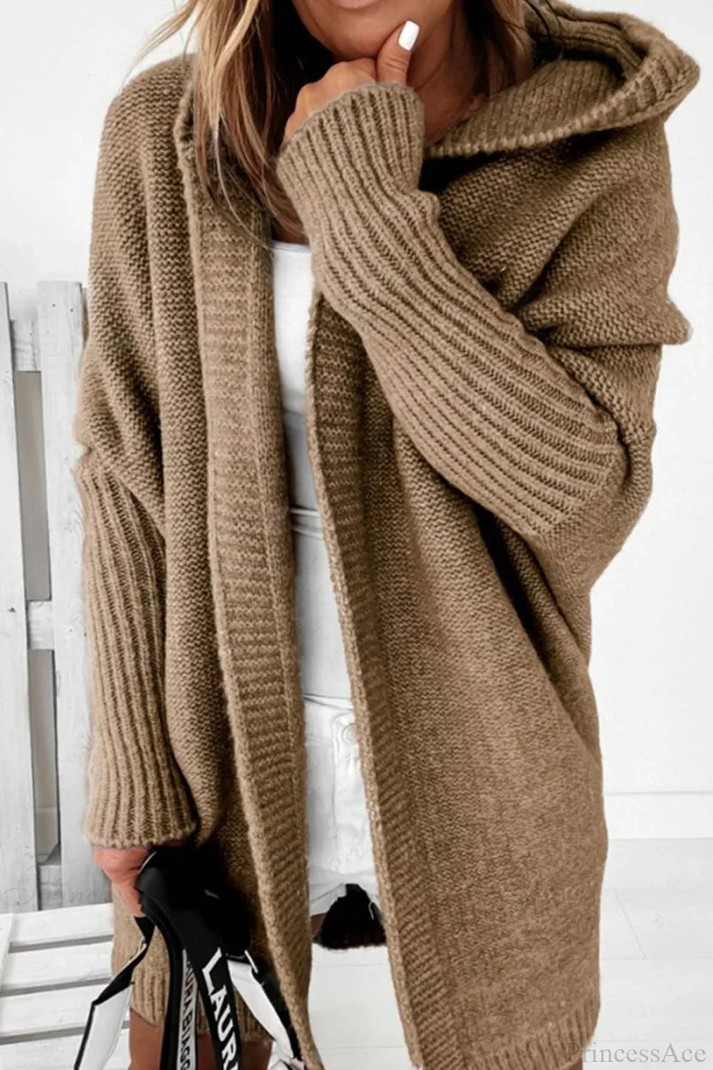 Weiche Strickjacke Damen mit Farbblock