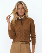 Strickpullover Damen mit Knopfleiste