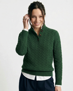 Strickpullover Damen mit Knopfleiste
