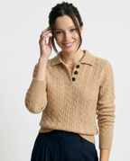 Strickpullover Damen mit Knopfleiste