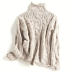 Damen Pullover aus Kaschmir mit Zopfmuster