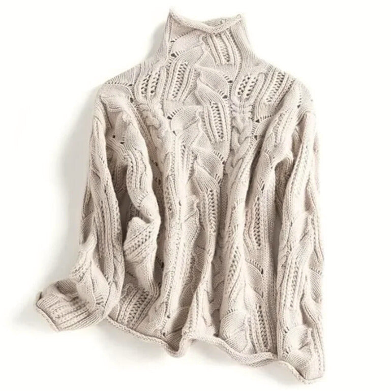 Damen Pullover aus Kaschmir mit Zopfmuster