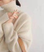 Weicher Rollkragenpullover Damen aus Kaschmir