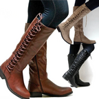 Ella | Damen Kniestiefel mit Blockabsatz