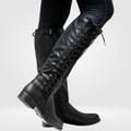 Ella | Damen Kniestiefel mit Blockabsatz
