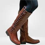 Ella | Damen Kniestiefel mit Blockabsatz