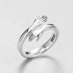 Silberner Cuddle-Ring Mit Anpassbarer Passform