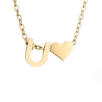 Zeitlose Initialen Halskette mit Herz Charm