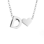 Zeitlose Initialen Halskette mit Herz Charm
