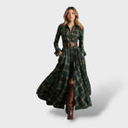 Damen Hemdblusenkleid mit Karomuster